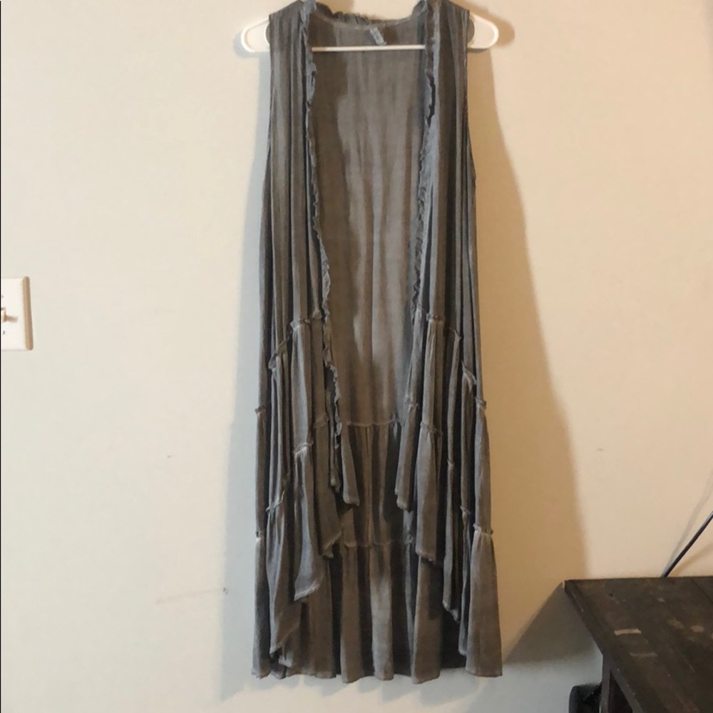 Grey Distressed Cardigan